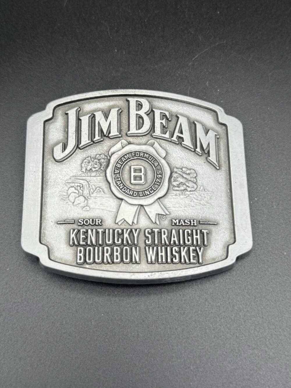 Jim Beam Kentucky Straight Bourbon Whiskey Sour Mash Promotional Belt Buckle
